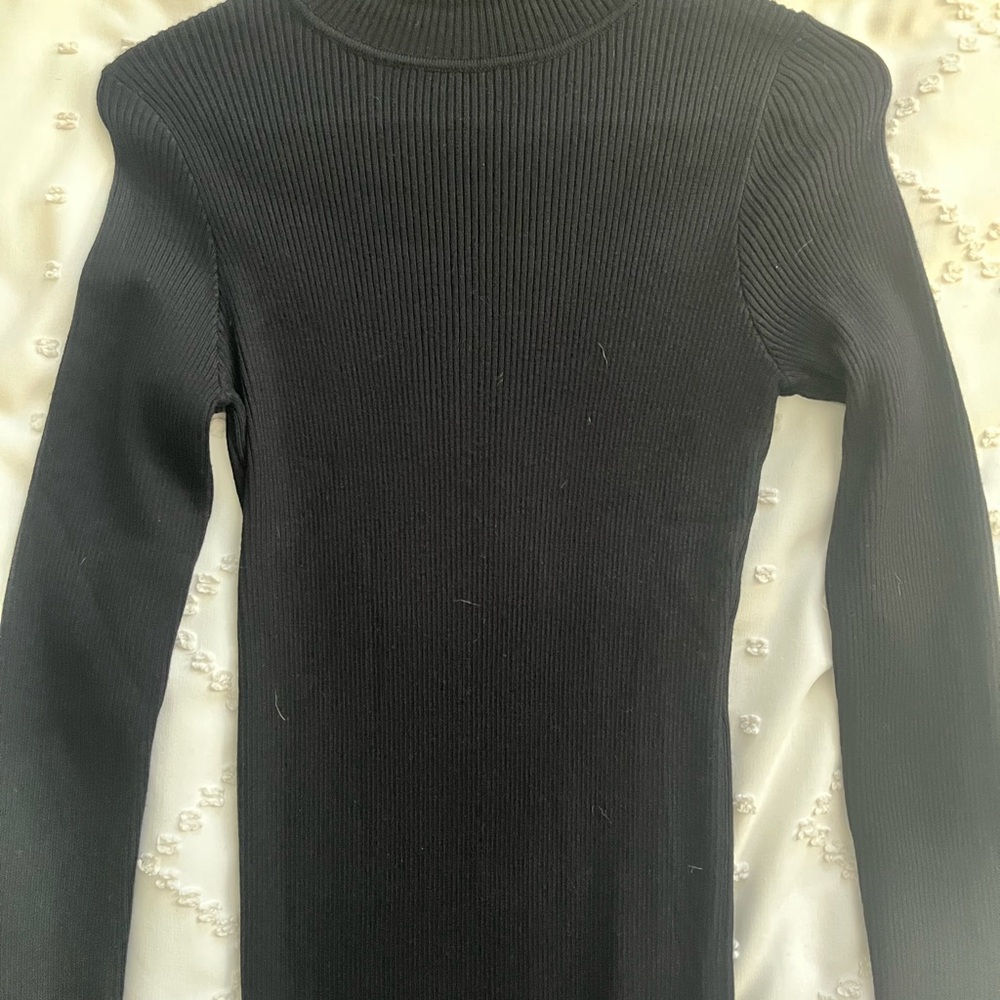 Black sweater midi dress